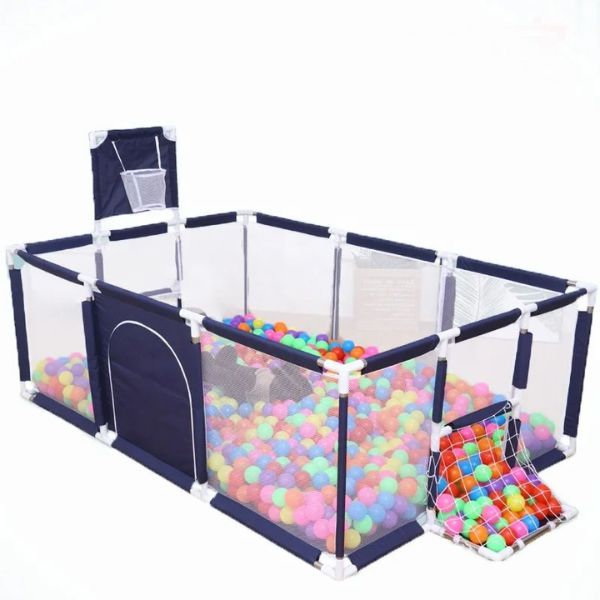 Extra Large Baby Playpen – Fun Playard with Basketball Hoop and Safety Game Fence