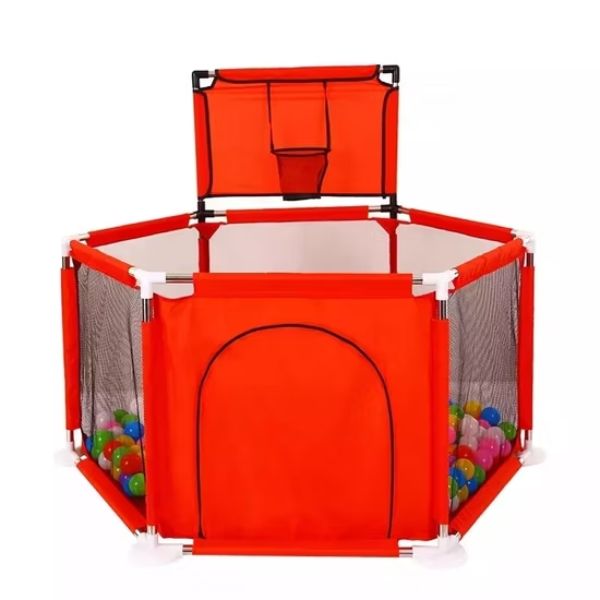 Extra Large Baby Playpen – Fun Playard with Basketball Hoop and Safety Game Fence