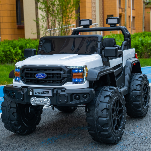 Electric Ride-On Car for Kids – Wide Seat with Remote Control, Music, and Powerful Engine