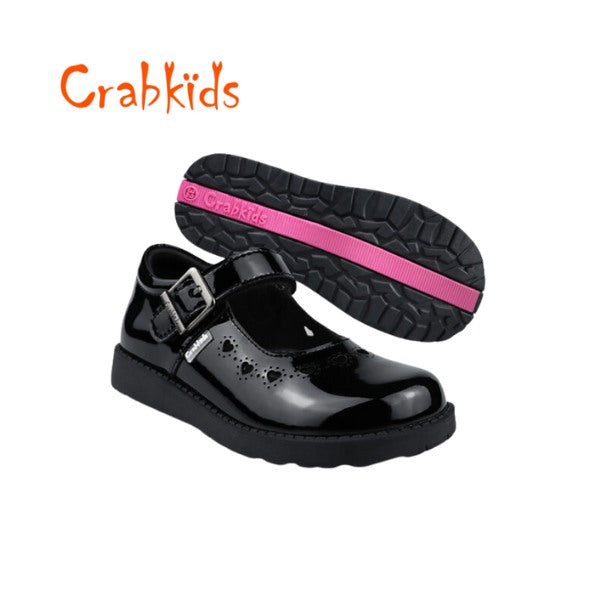 Girls CrabKids School Shoes Leather